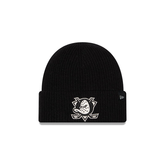 Anaheim Ducks Woolen Black Short Cuff Knit Beanie Hat