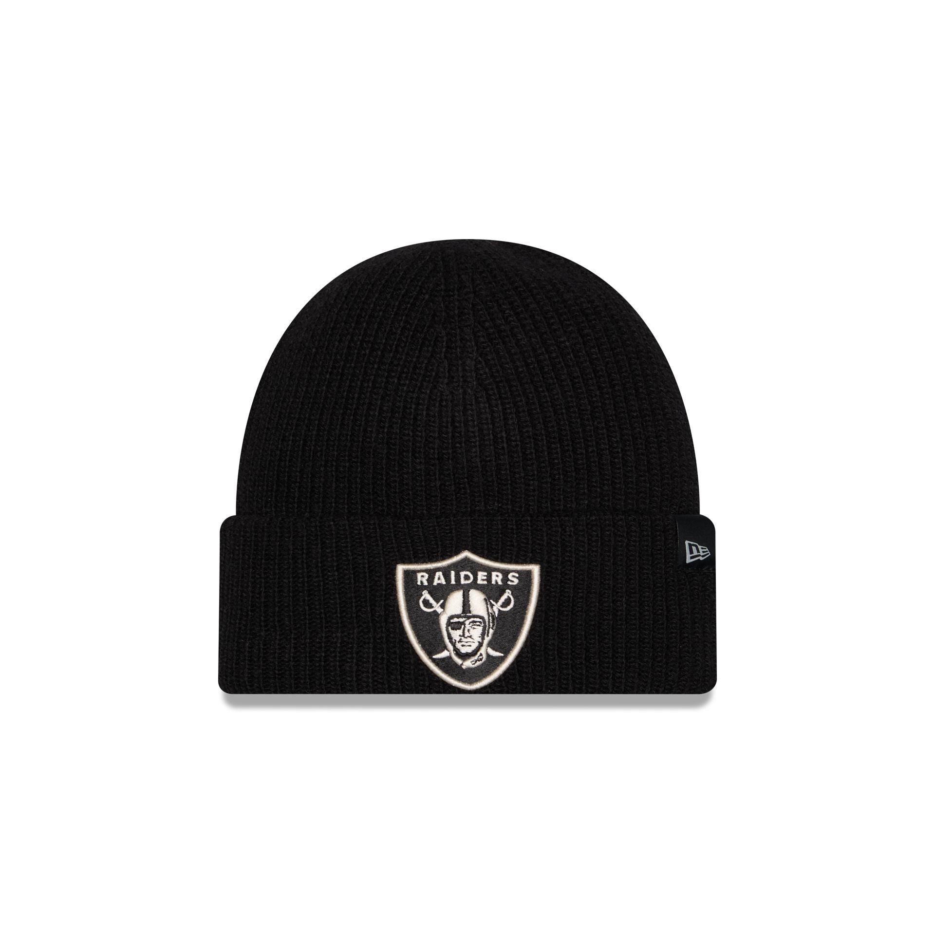 Las Vegas Raiders Woolen Black Short Cuff Knit Beanie Hat