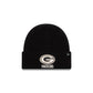Green Bay Packers Woolen Black Short Cuff Knit Beanie Hat