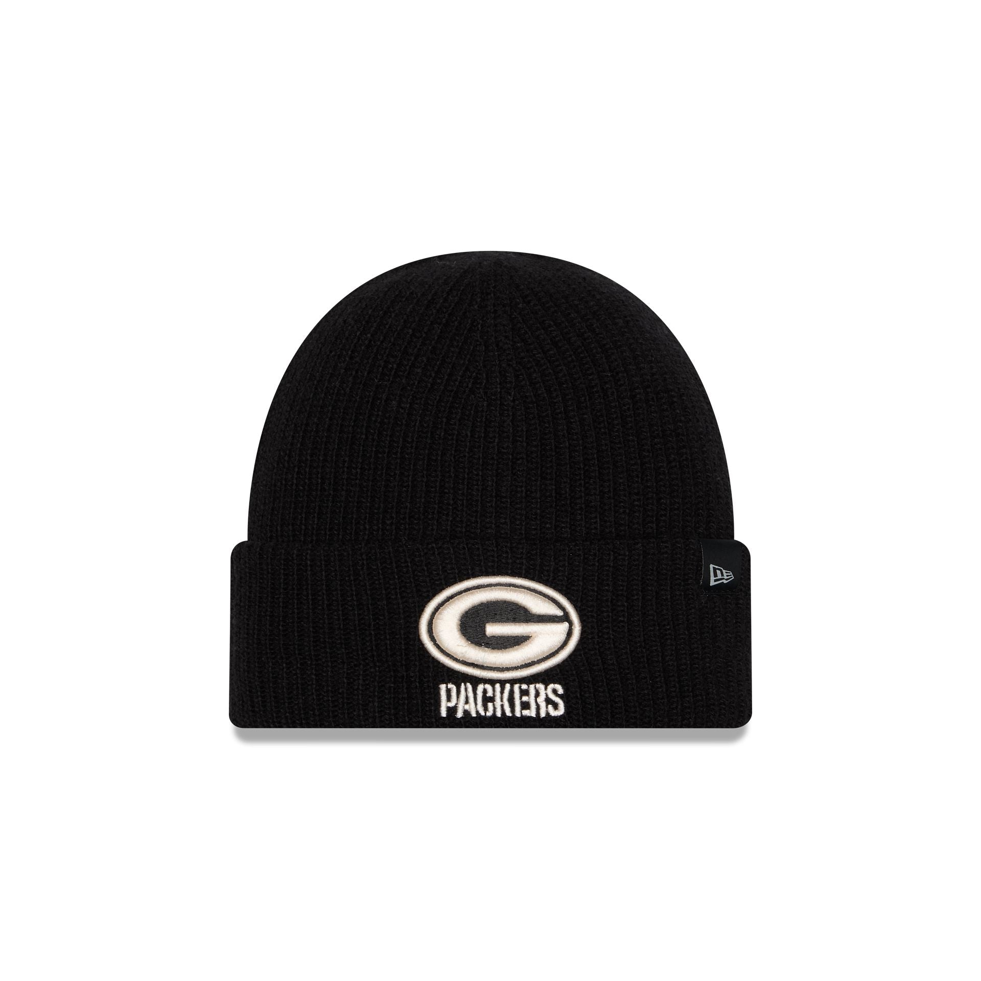 Green Bay Packers Woolen Black Short Cuff Knit Beanie Hat