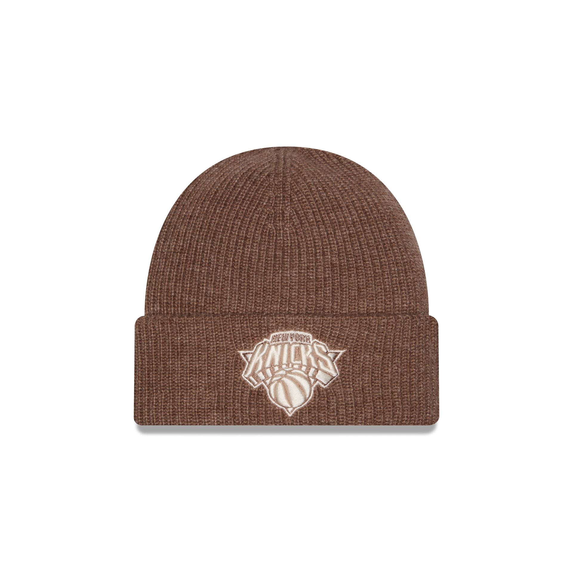 New York Knicks Woolen Tan Short Cuff Knit Beanie Hat