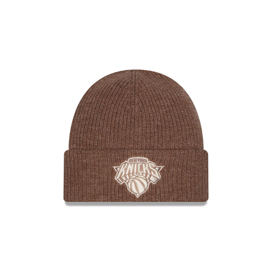 New York Knicks Woolen Tan Short Cuff Knit Beanie Hat