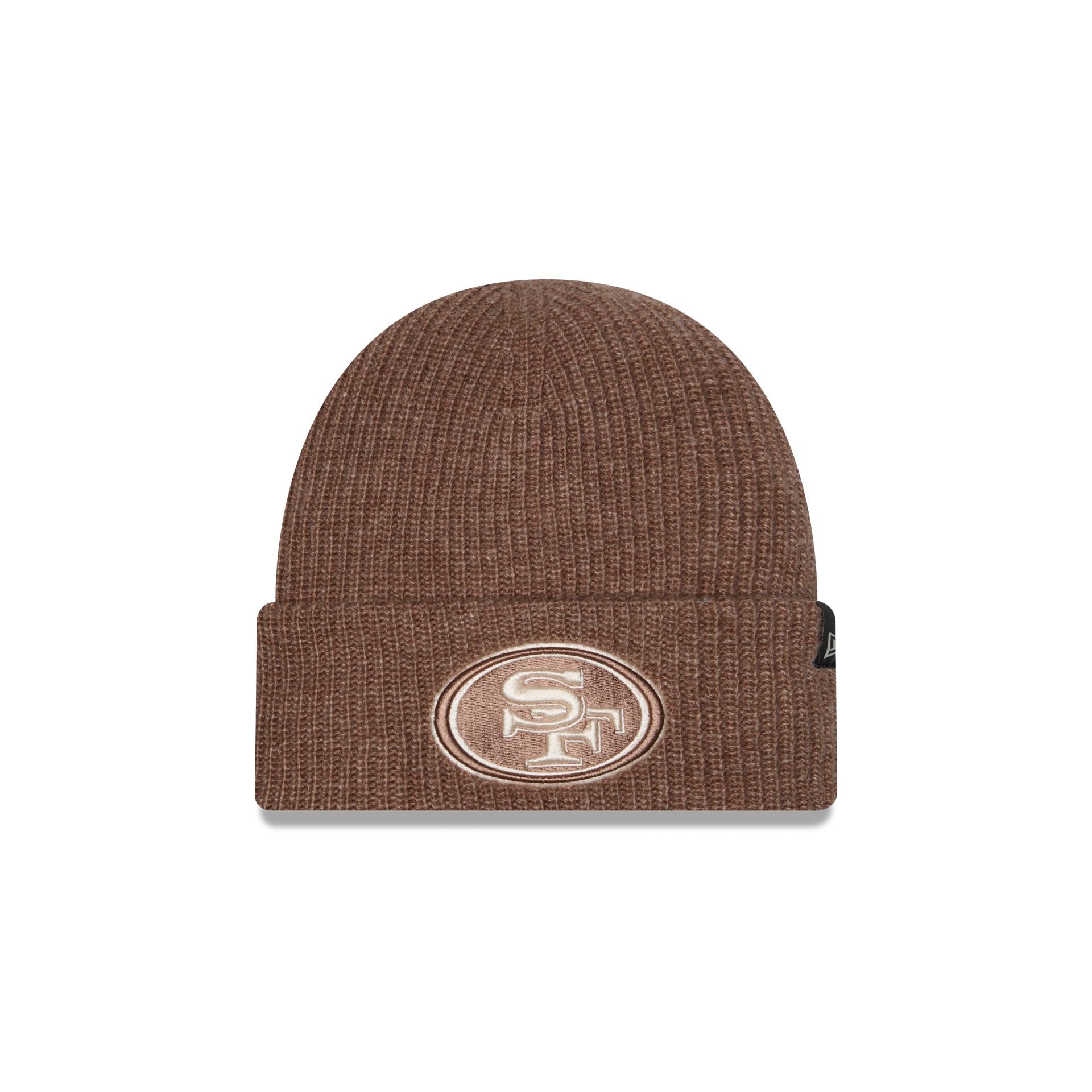 San Francisco 49ers Woolen Tan Short Cuff Knit Beanie Hat
