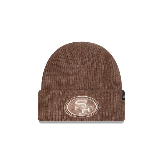 San Francisco 49ers Woolen Tan Short Cuff Knit Beanie Hat