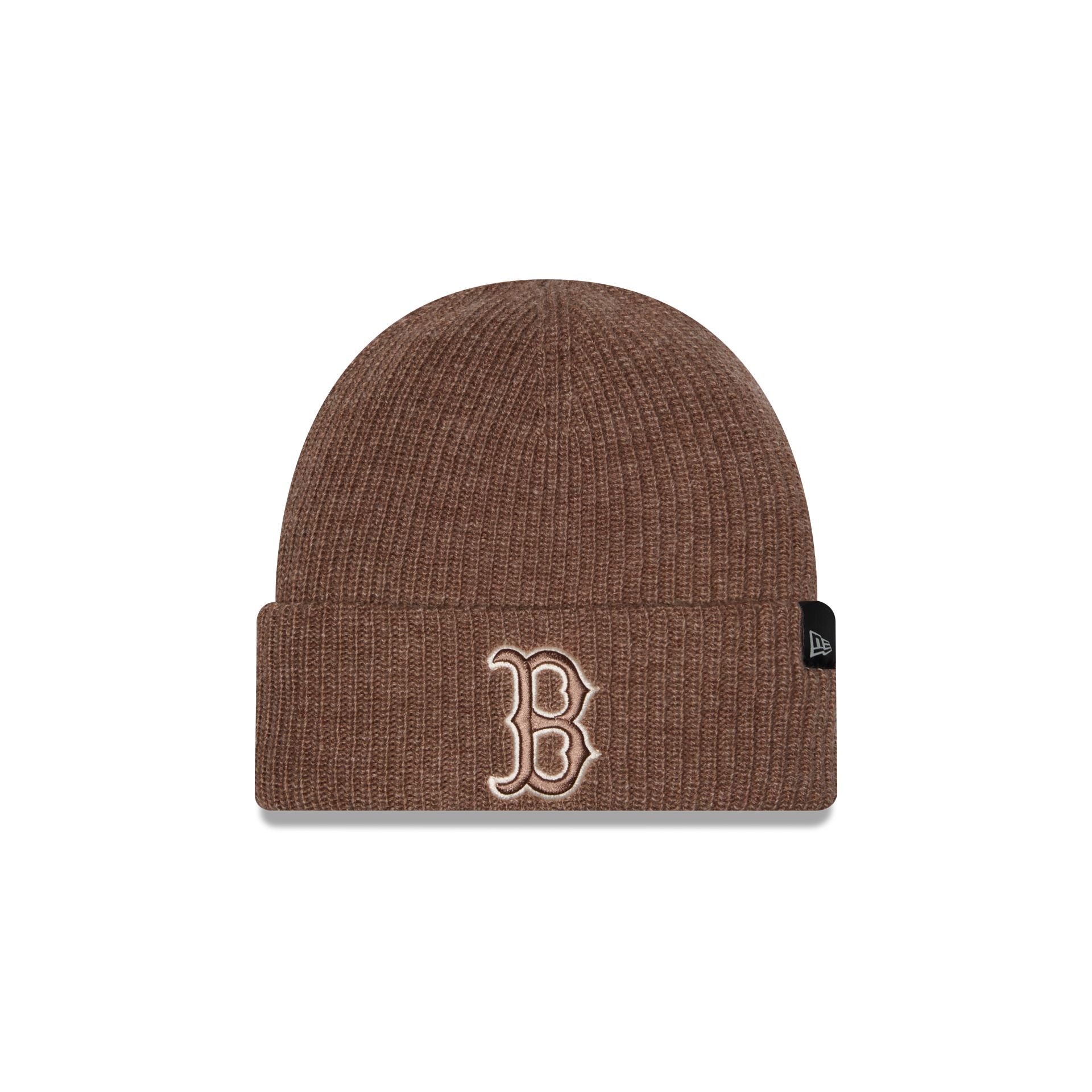 Boston Red Sox Woolen Tan Short Cuff Knit Beanie Hat