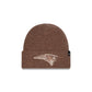 New England Patriots Woolen Tan Short Cuff Knit Beanie Hat