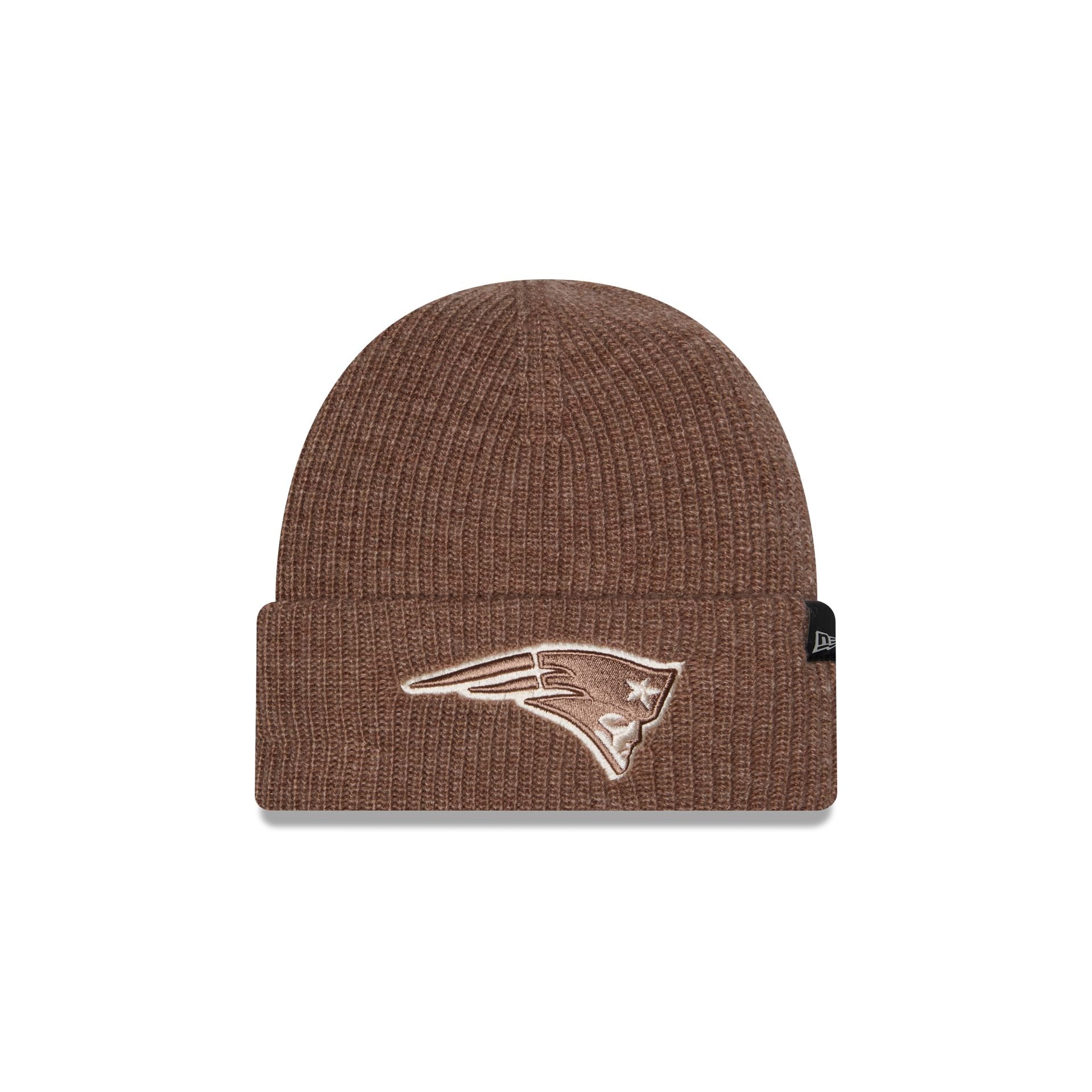 New England Patriots Woolen Tan Short Cuff Knit Beanie Hat