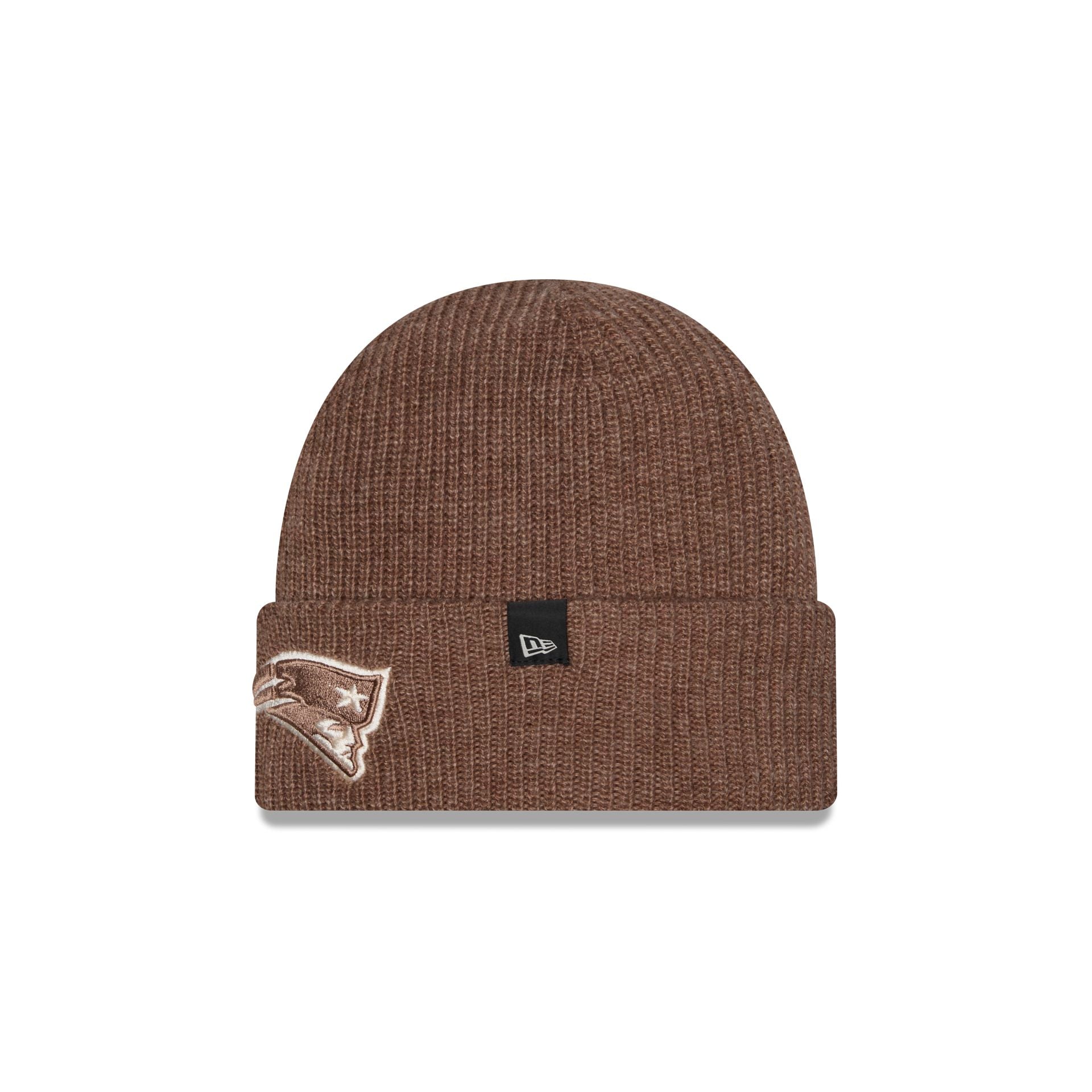 New England Patriots Woolen Tan Short Cuff Knit Beanie Hat