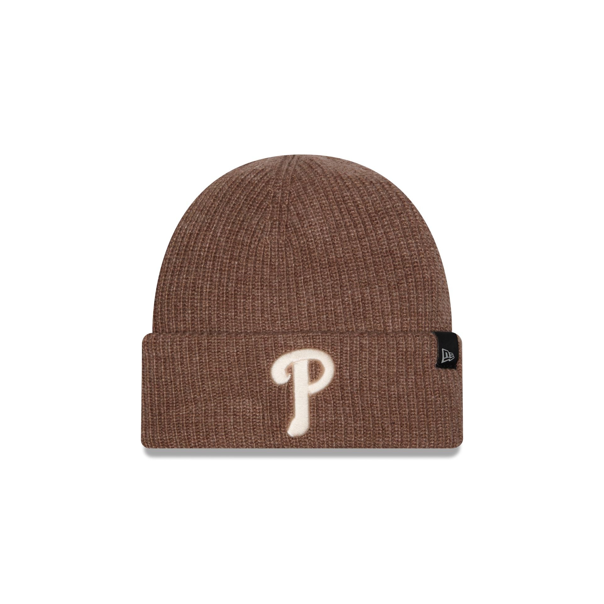 Philadelphia Phillies Woolen Tan Short Cuff Knit Beanie Hat