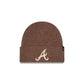 Atlanta Braves Woolen Tan Short Cuff Knit Beanie Hat