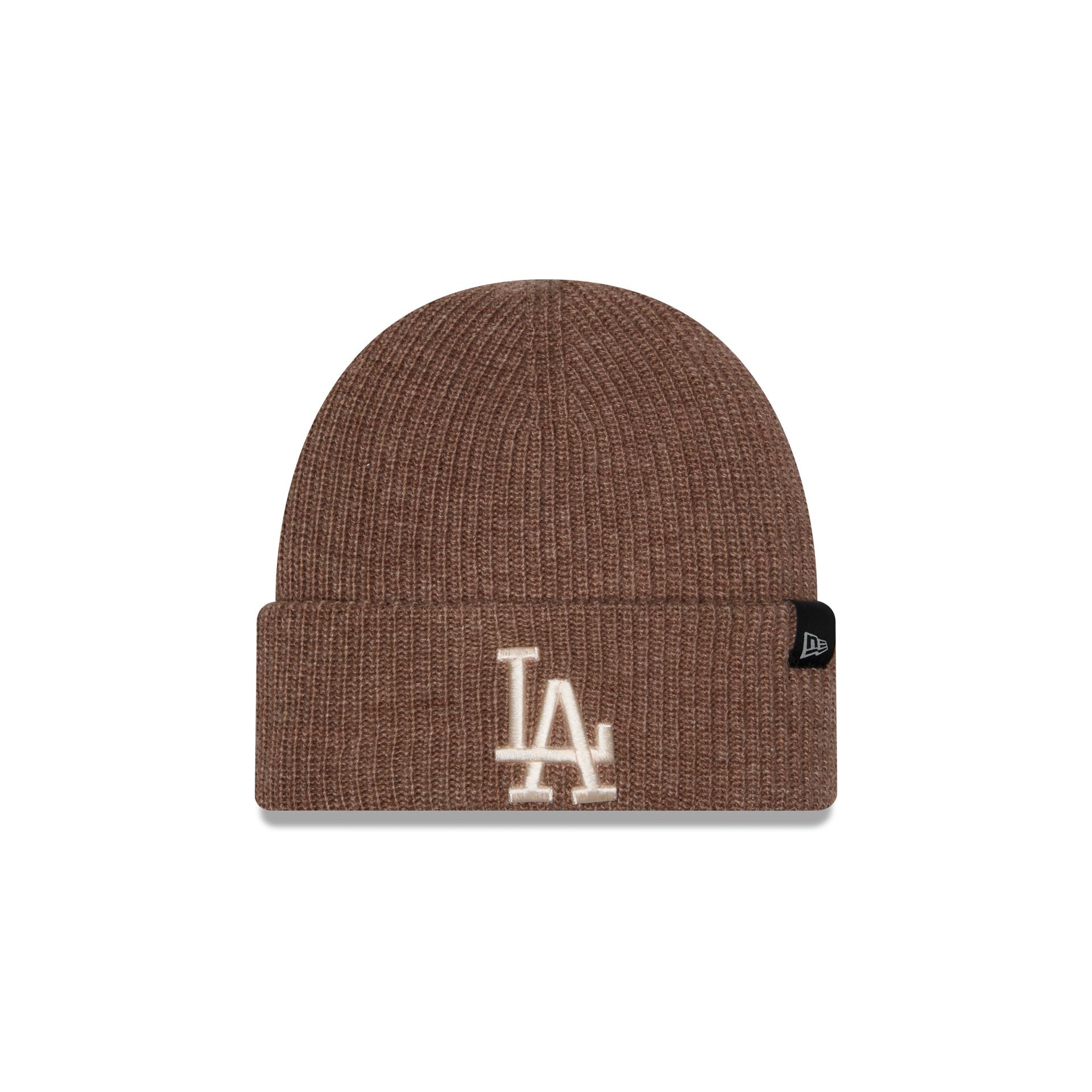 Los Angeles Dodgers Woolen Tan Short Cuff Knit Beanie Hat