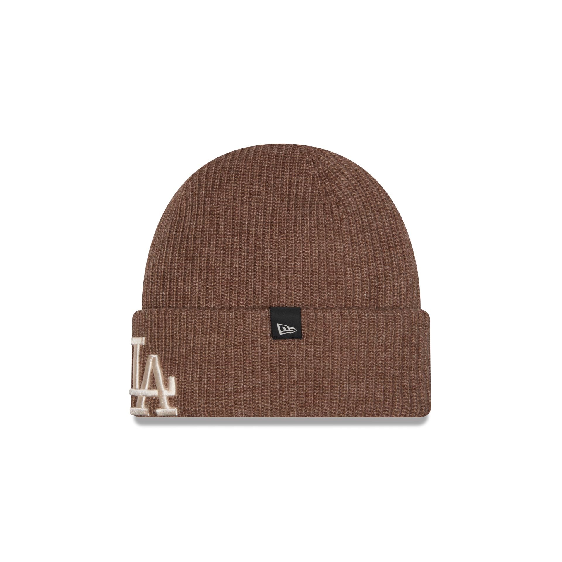 Los Angeles Dodgers Woolen Tan Short Cuff Knit Beanie Hat