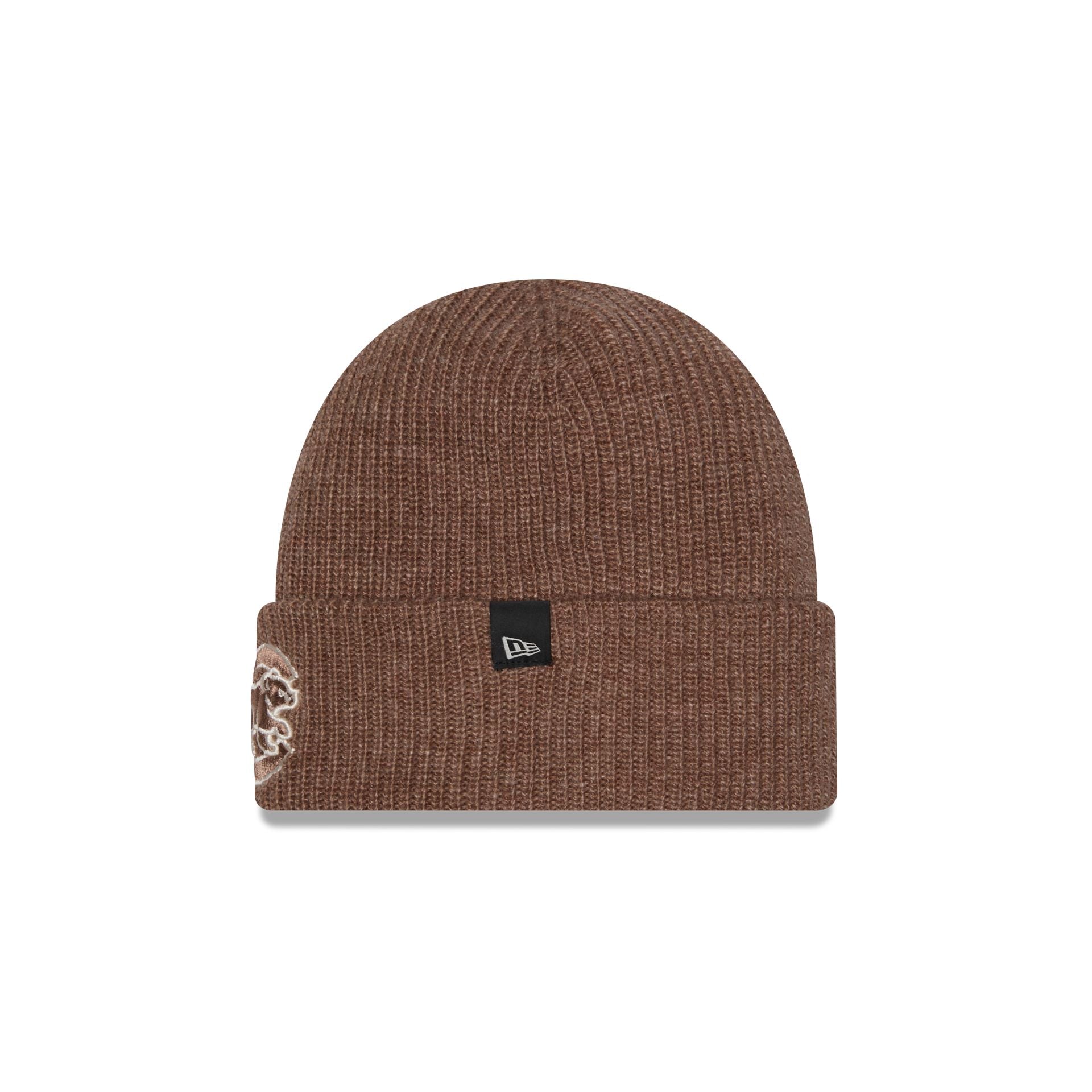 Chicago Cubs Woolen Tan Short Cuff Knit Beanie Hat