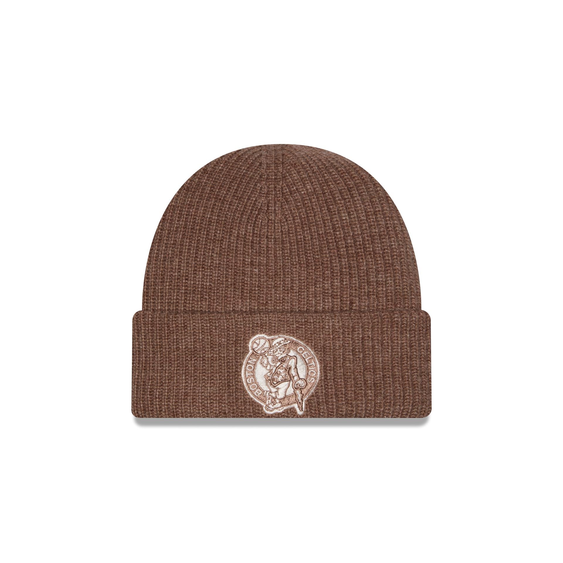 Boston Celtics Woolen Tan Short Cuff Knit Beanie Hat
