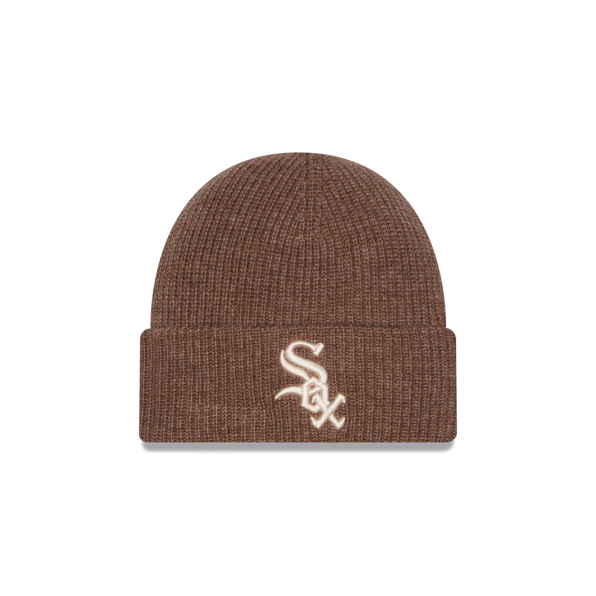 Chicago White Sox Woolen Tan Short Cuff Knit Beanie Hat