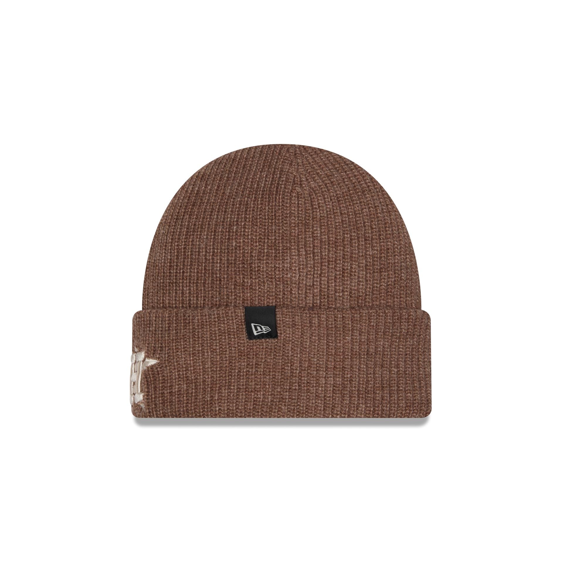 Houston Astros Woolen Tan Short Cuff Knit Beanie Hat