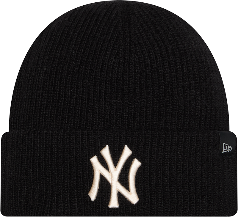 New York Yankees Woolen Black Short Cuff Knit Beanie Hat