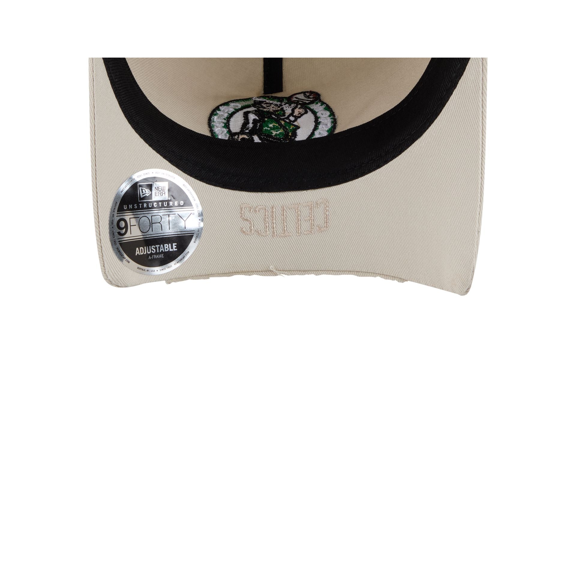 Boston Celtics Stone 9FORTY A-Frame Unstructured Cut-Off Visor Snapback Hat