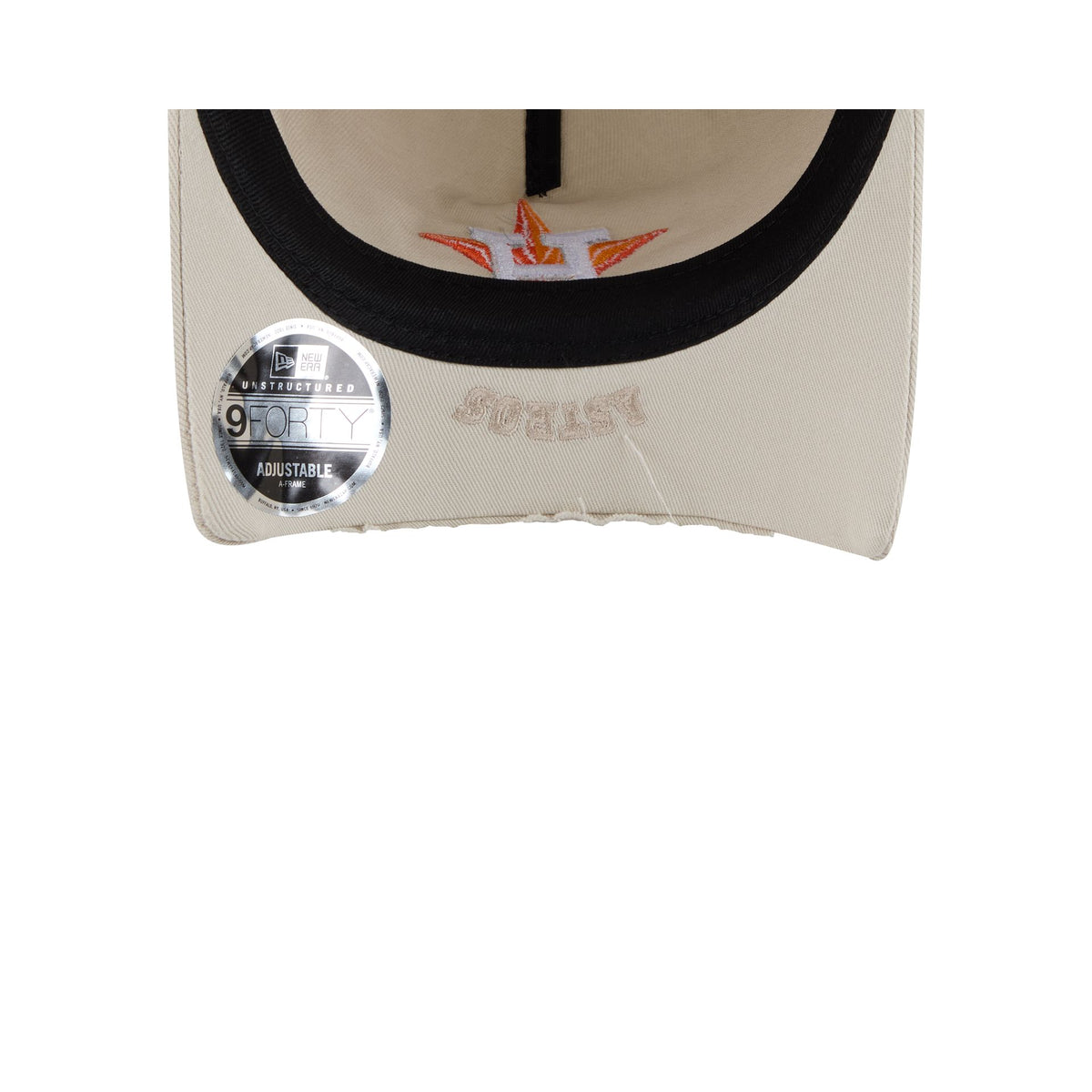 Houston Astros Stone 9FORTY A-Frame Unstructured Cut-Off Visor Snapback Hat