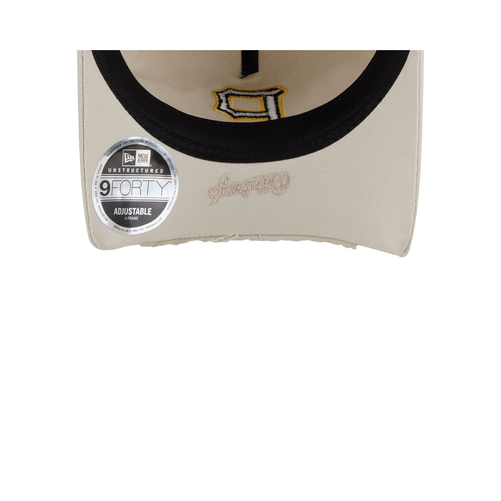 Pittsburgh Pirates Stone 9FORTY A-Frame Unstructured Cut-Off Visor Snapback Hat