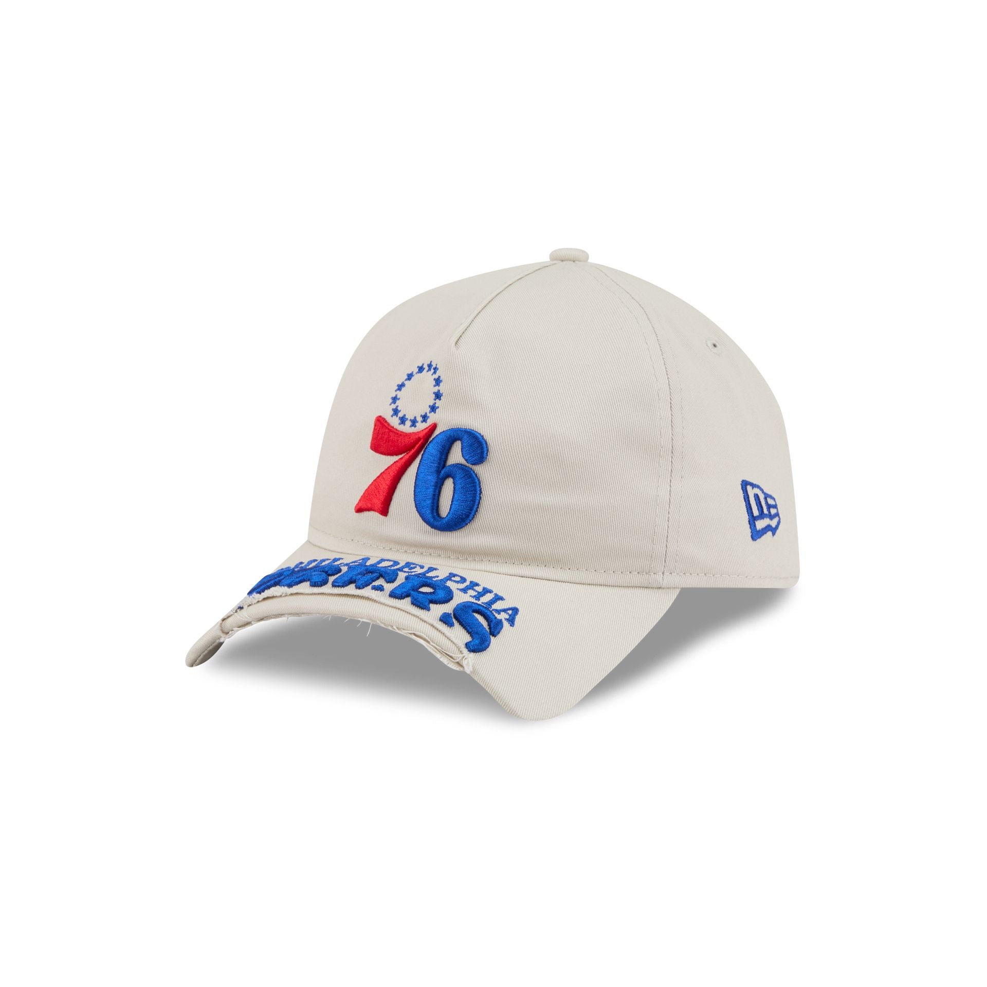 Philadelphia 76ers Stone 9FORTY A-Frame Unstructured Cut-Off Visor Snapback Hat