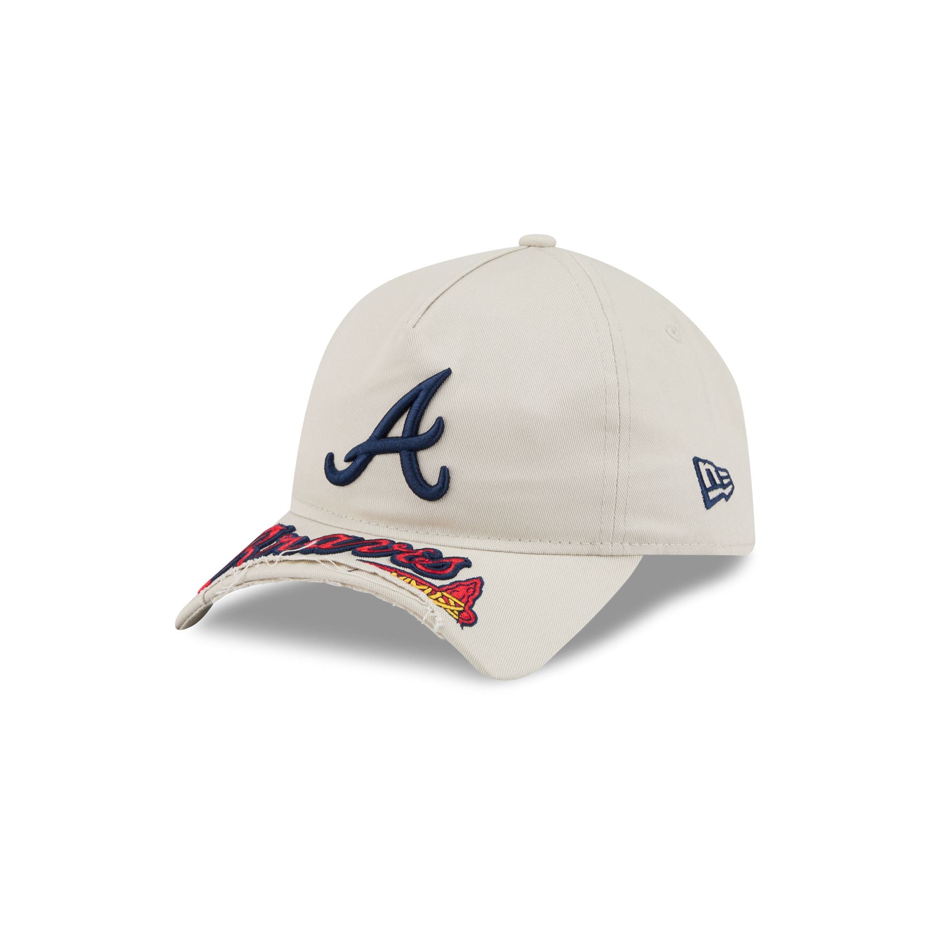 Atlanta Braves Stone 9FORTY A-Frame Unstructured Cut-Off Visor Snapback Hat