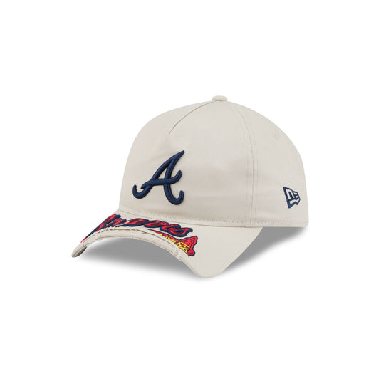 Atlanta Braves Stone 9FORTY A-Frame Unstructured Cut-Off Visor Snapback Hat