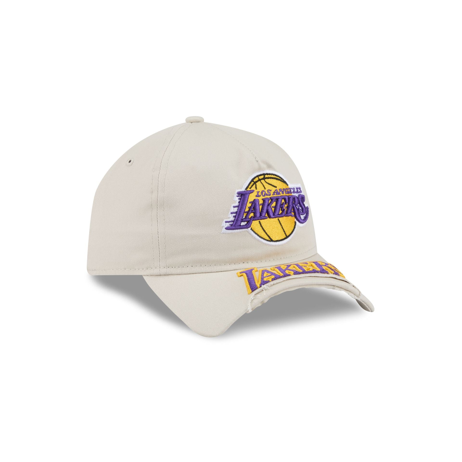 Los Angeles Lakers Stone 9FORTY A-Frame Unstructured Cut-Off Visor Snapback Hat