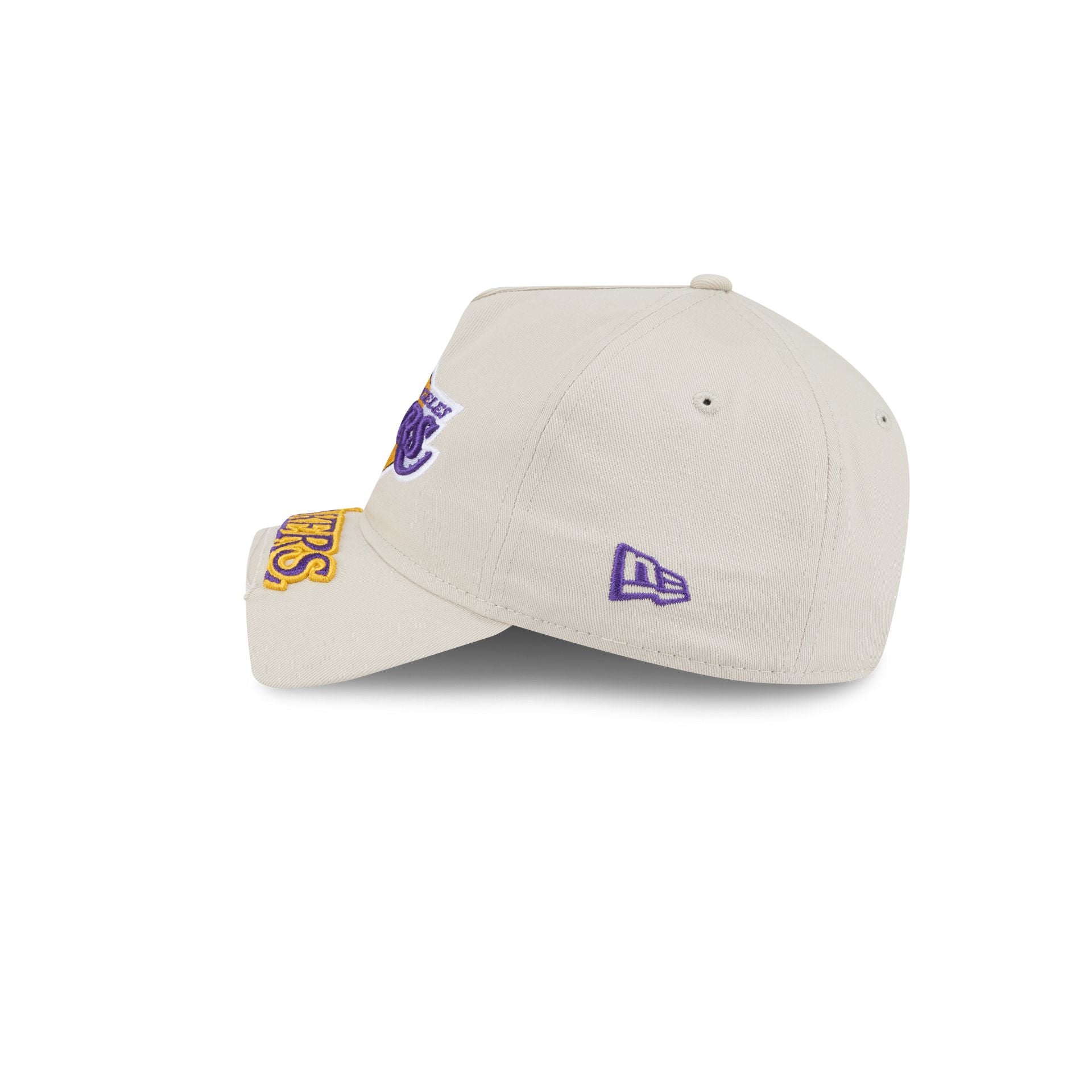 Los Angeles Lakers Stone 9FORTY A-Frame Unstructured Cut-Off Visor Snapback Hat