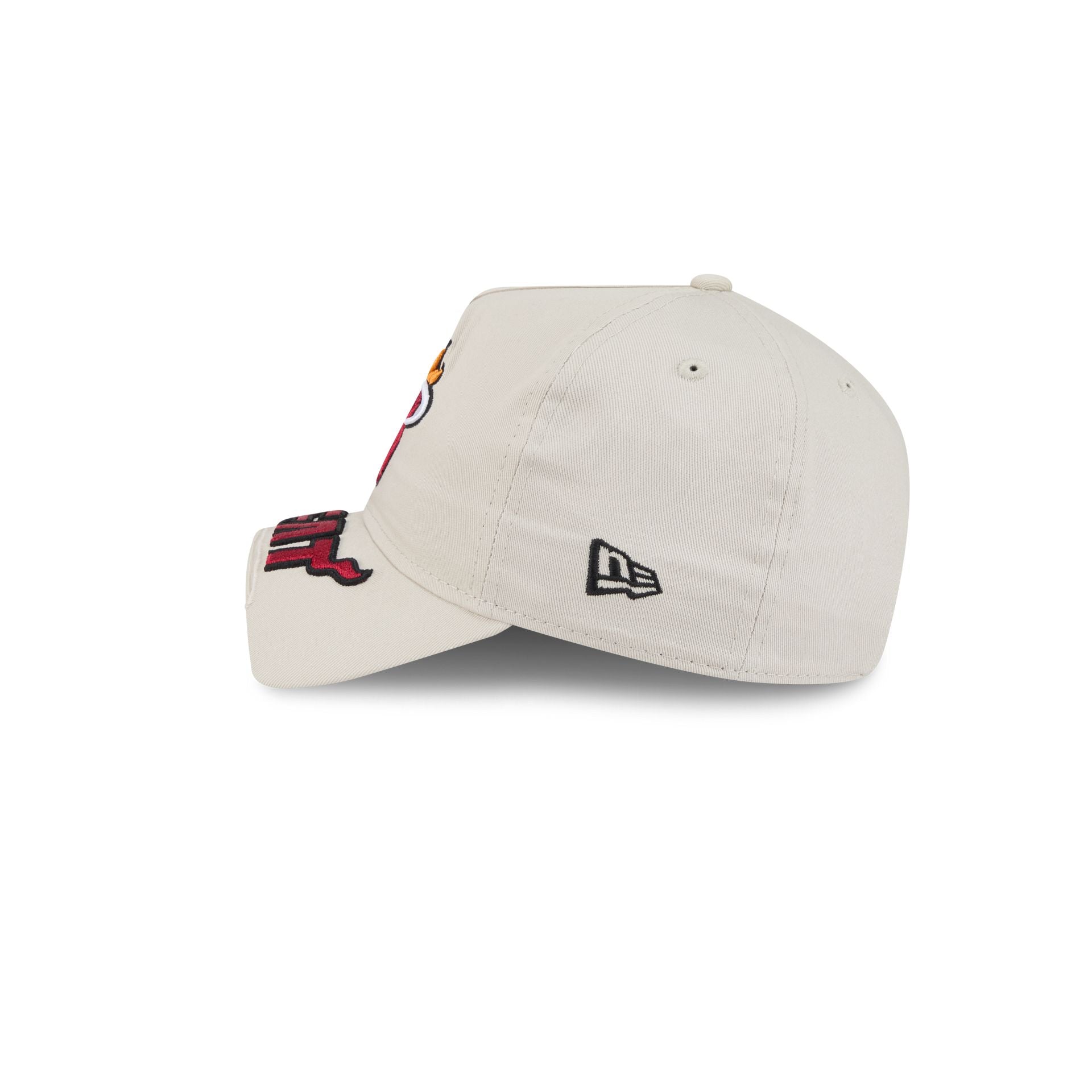 Miami Heat Stone 9FORTY A-Frame Unstructured Cut-Off Visor Snapback Hat