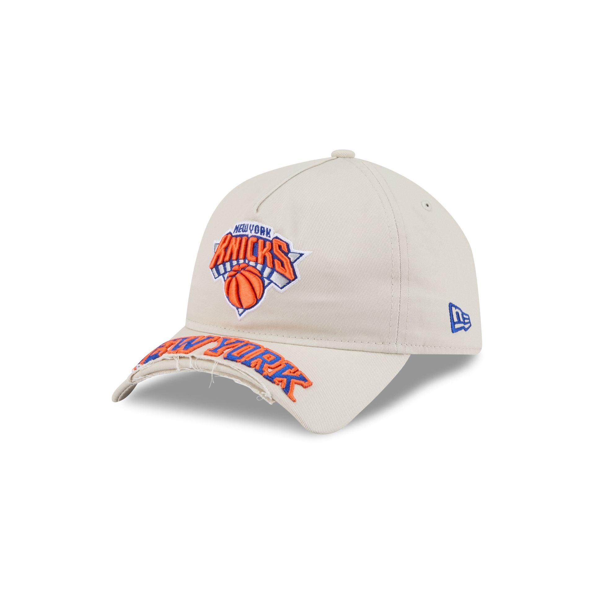 New York Knicks Stone 9FORTY A-Frame Unstructured Cut-Off Visor Snapback Hat