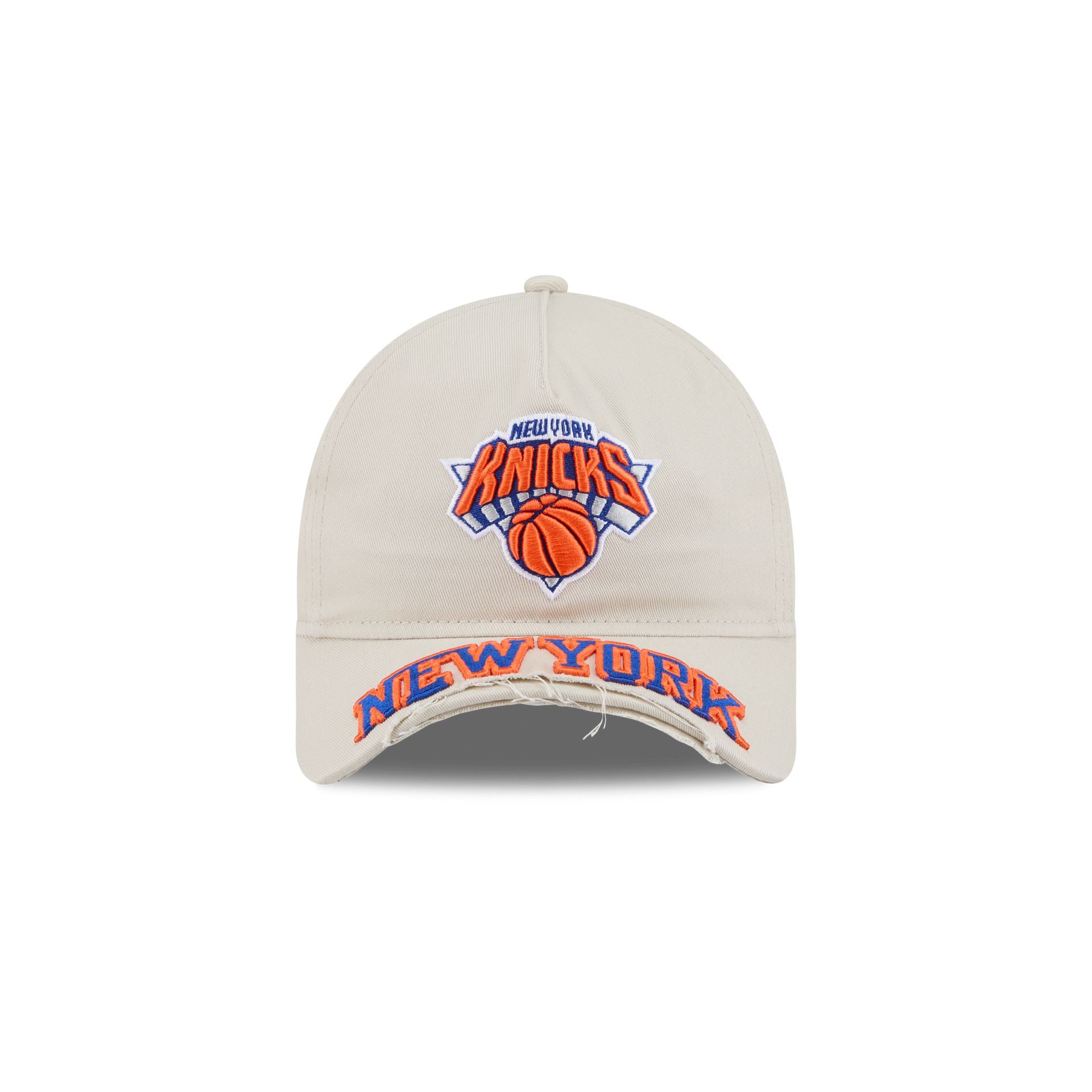 New York Knicks Stone 9FORTY A-Frame Unstructured Cut-Off Visor Snapback Hat