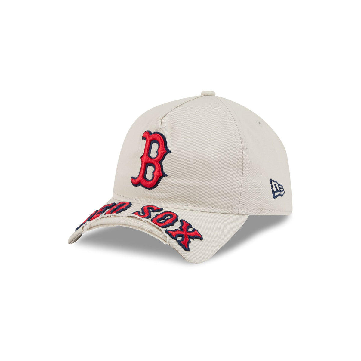 Boston Red Sox Stone 9FORTY A-Frame Unstructured Cut-Off Visor Snapback Hat