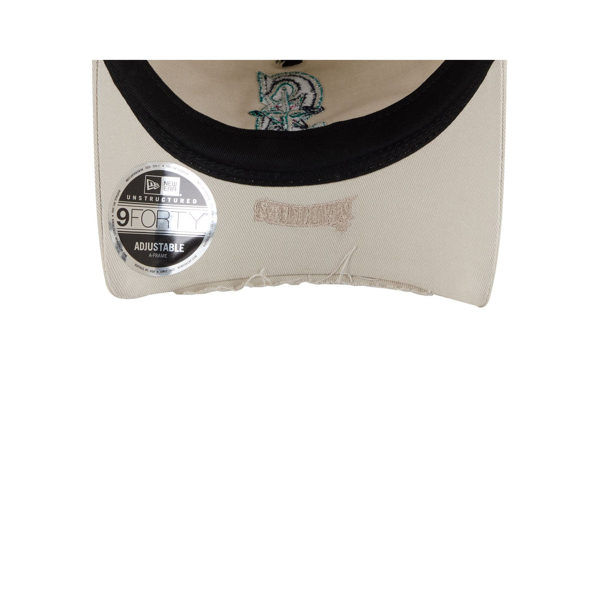 Seattle Mariners Stone 9FORTY A-Frame Unstructured Cut-Off Visor Snapback Hat