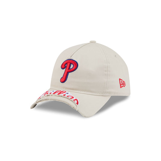 Philadelphia Phillies Stone 9FORTY A-Frame Unstructured Cut-Off Visor Snapback Hat