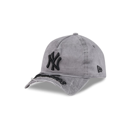 New York Yankees Tonal Gray 9FORTY A-Frame Unstructured Cut-Off Visor Snapback Hat