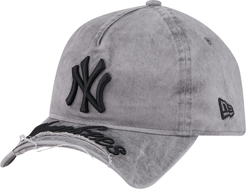 New York Yankees Tonal Gray 9FORTY A-Frame Unstructured Cut-Off Visor Snapback Hat