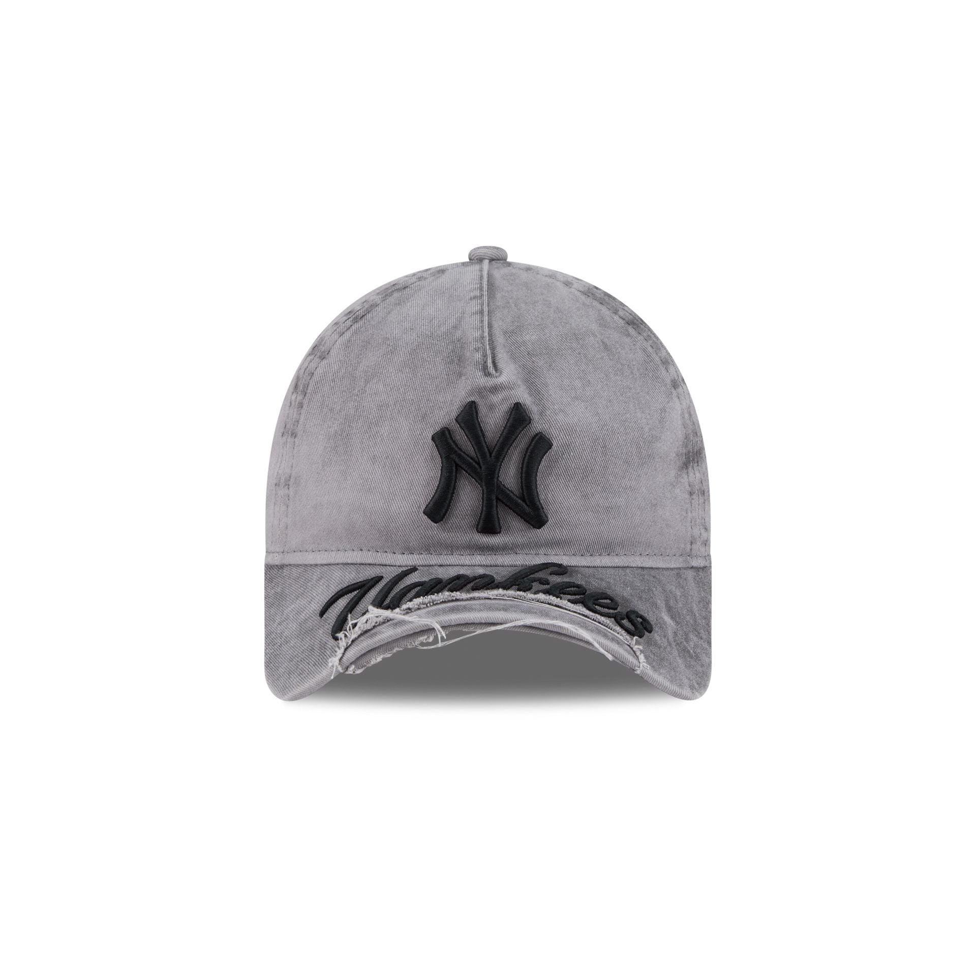 New York Yankees Tonal Gray 9FORTY A-Frame Unstructured Cut-Off Visor Snapback Hat