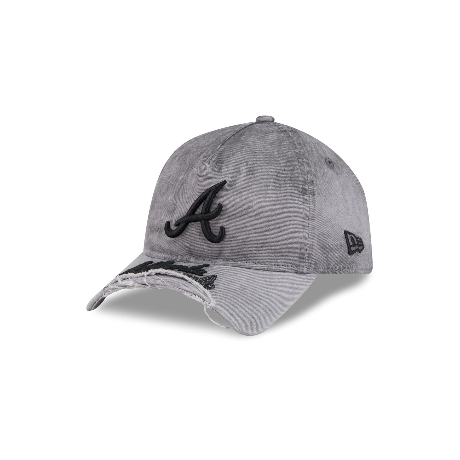Atlanta Braves Tonal Gray 9FORTY A-Frame Unstructured Cut-Off Visor Snapback Hat