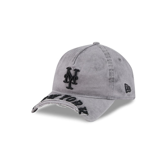 New York Mets Tonal Gray 9FORTY A-Frame Unstructured Cut-Off Visor Snapback Hat