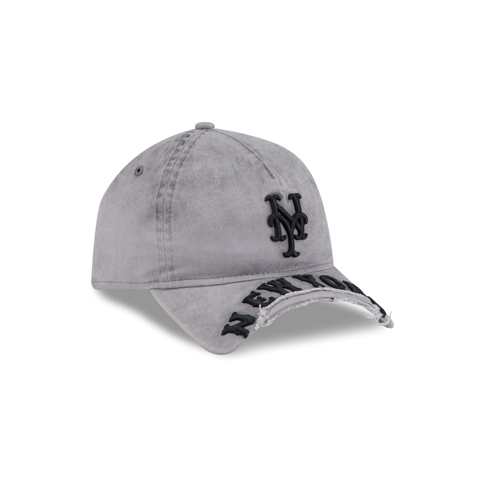 New York Mets Tonal Gray 9FORTY A-Frame Unstructured Cut-Off Visor Snapback Hat