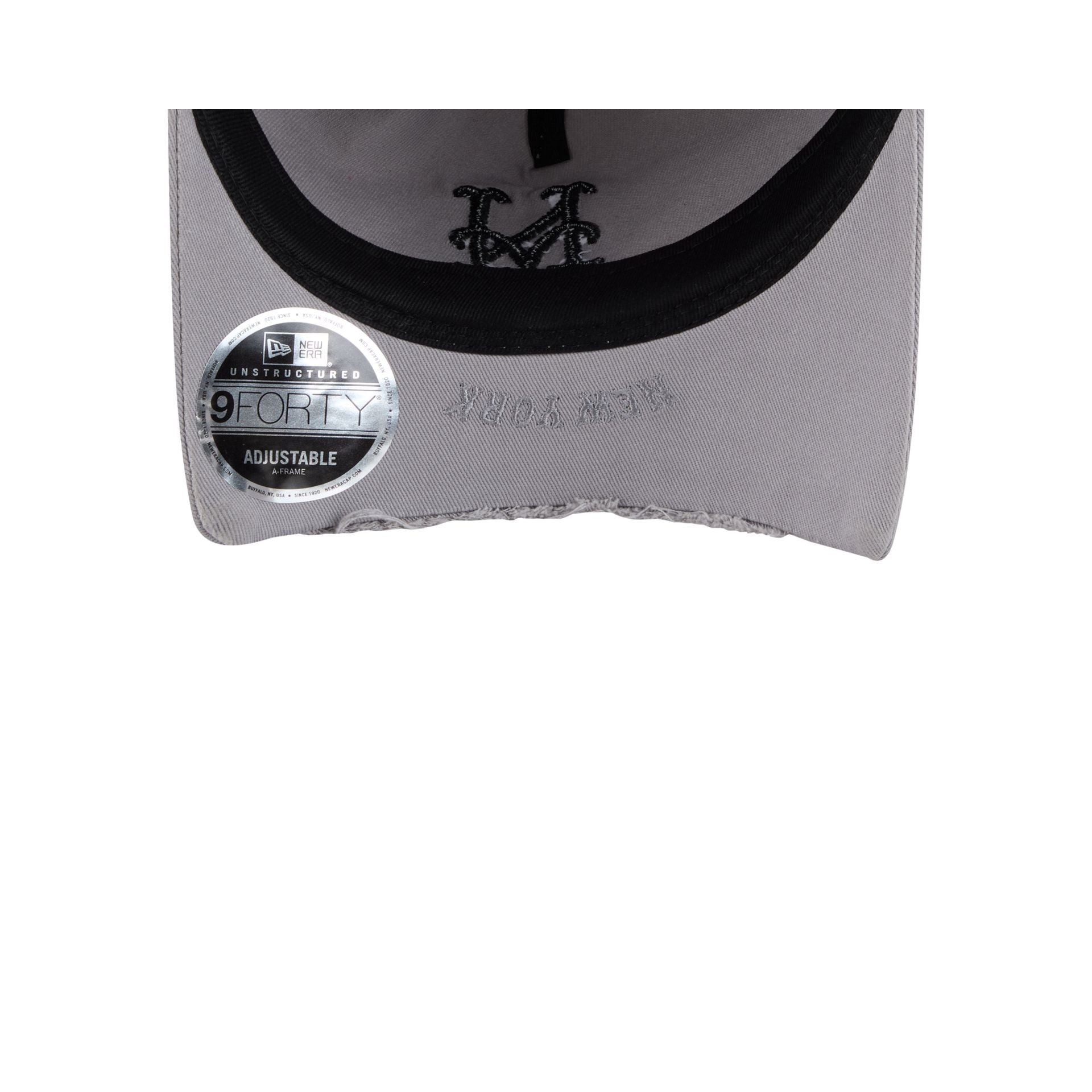 New York Mets Tonal Gray 9FORTY A-Frame Unstructured Cut-Off Visor Snapback Hat