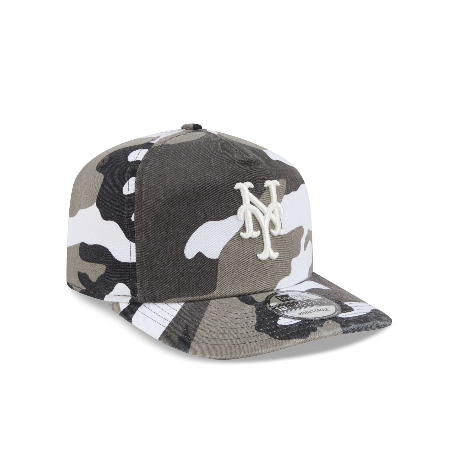 New York Mets Washed Nylon Camo 19TWENTY Adjustable Hat