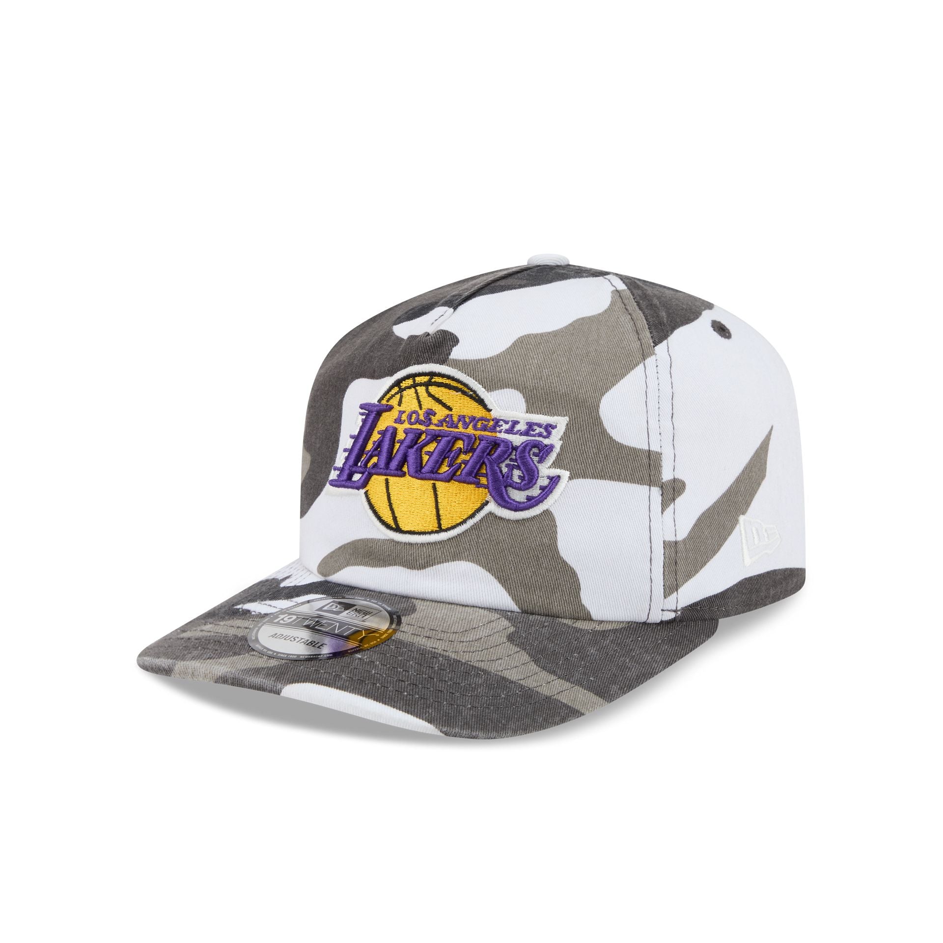 Los Angeles Lakers Washed Nylon Camo 19TWENTY Adjustable Hat