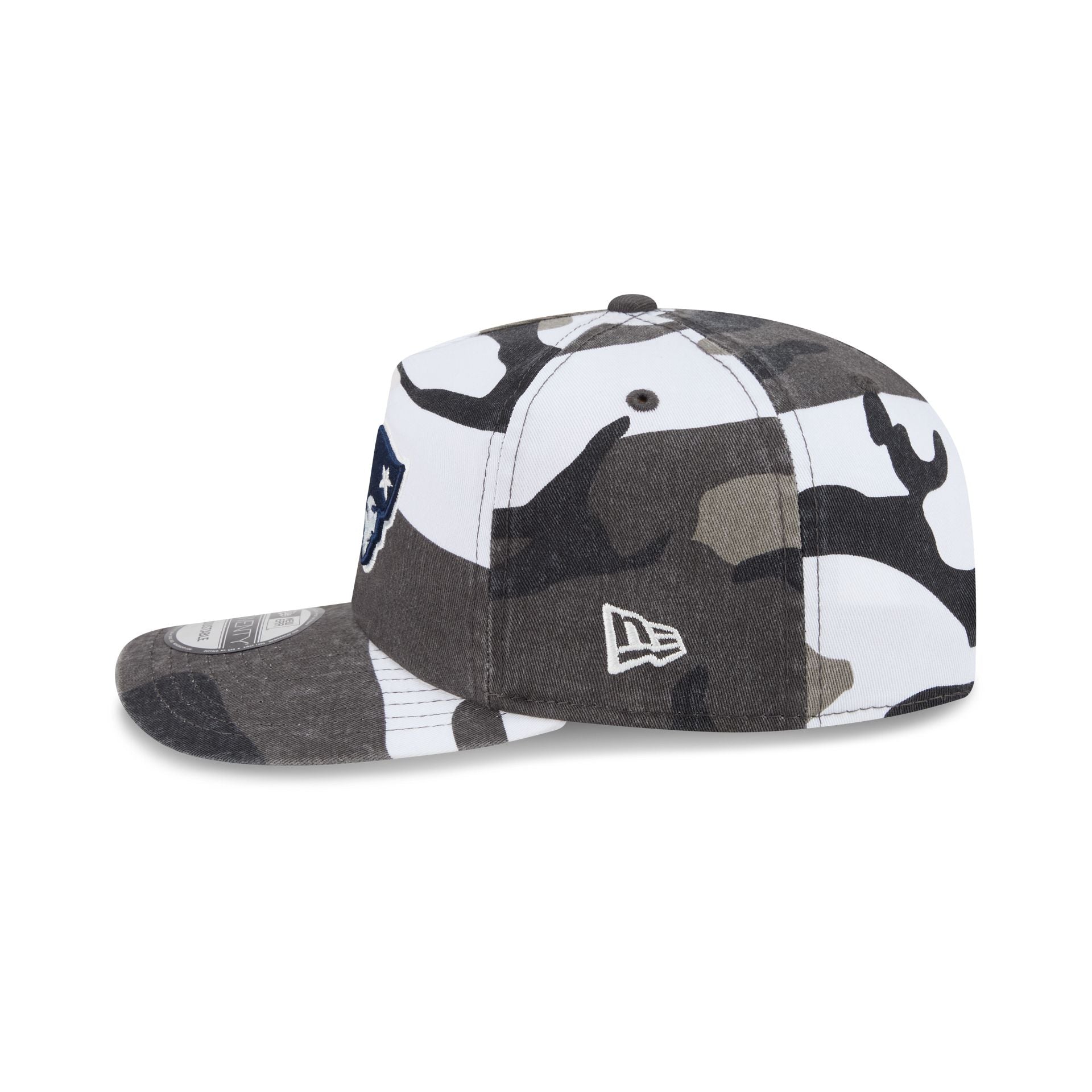New England Patriots Washed Nylon Camo 19TWENTY Adjustable Hat