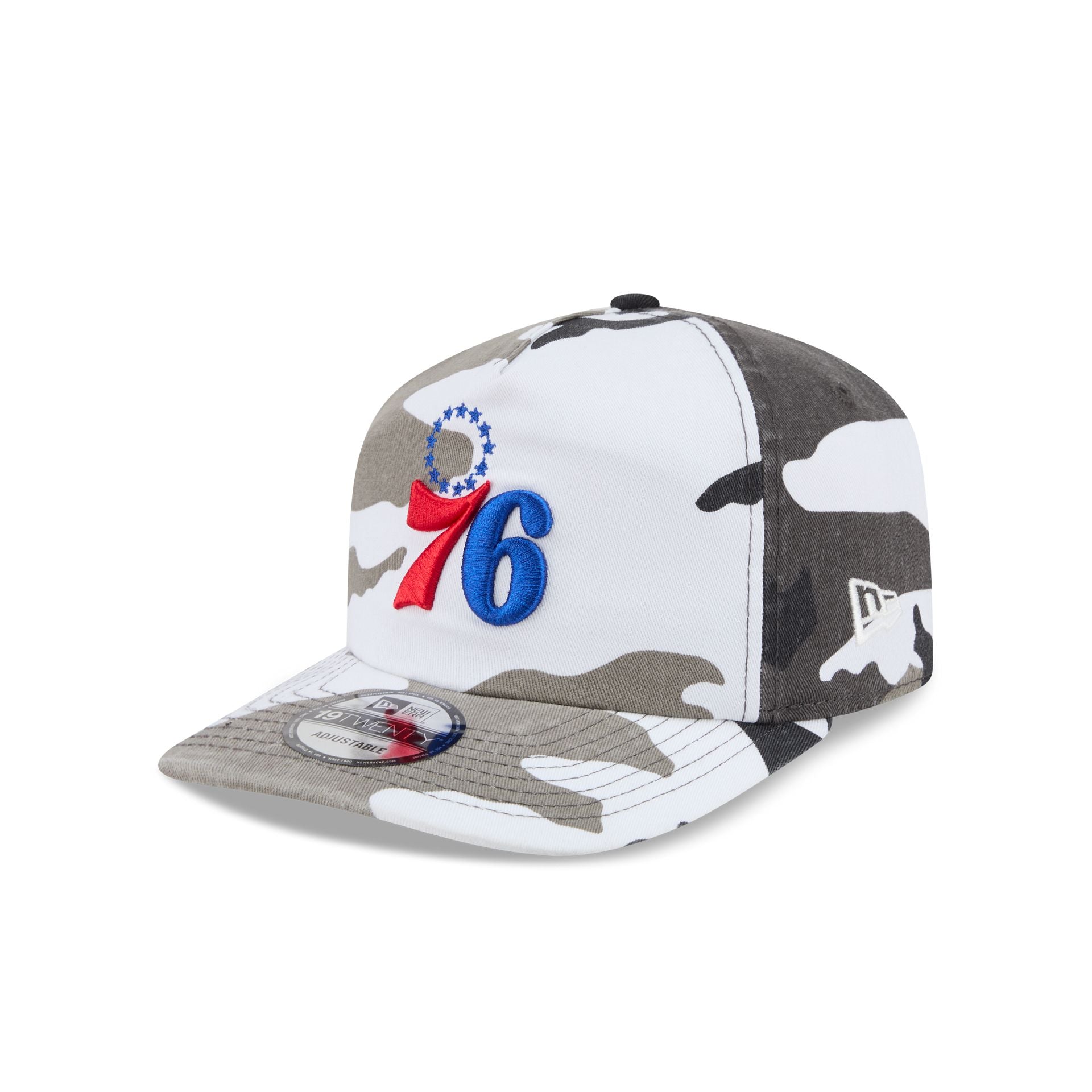 Philadelphia 76ers Washed Nylon Camo 19TWENTY Adjustable Hat