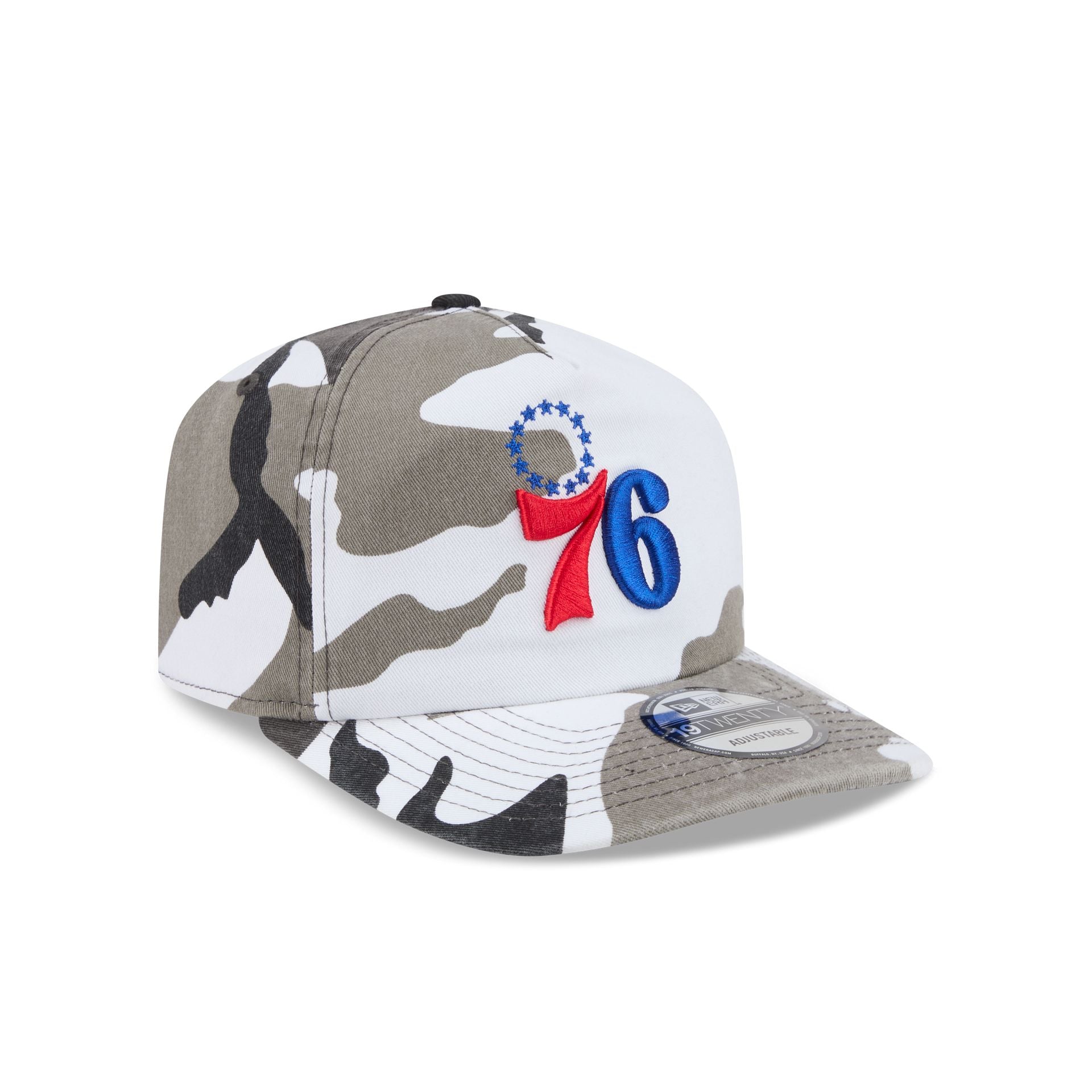 Philadelphia 76ers Washed Nylon Camo 19TWENTY Adjustable Hat