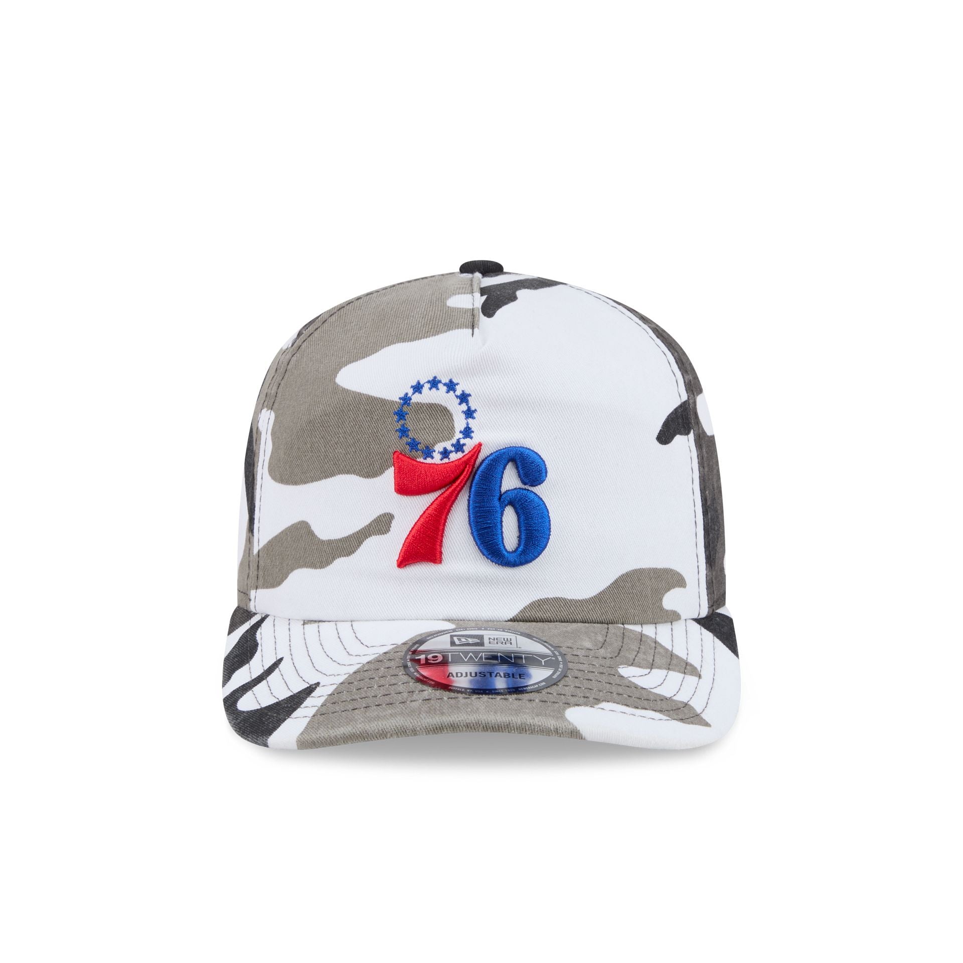 Philadelphia 76ers Washed Nylon Camo 19TWENTY Adjustable Hat