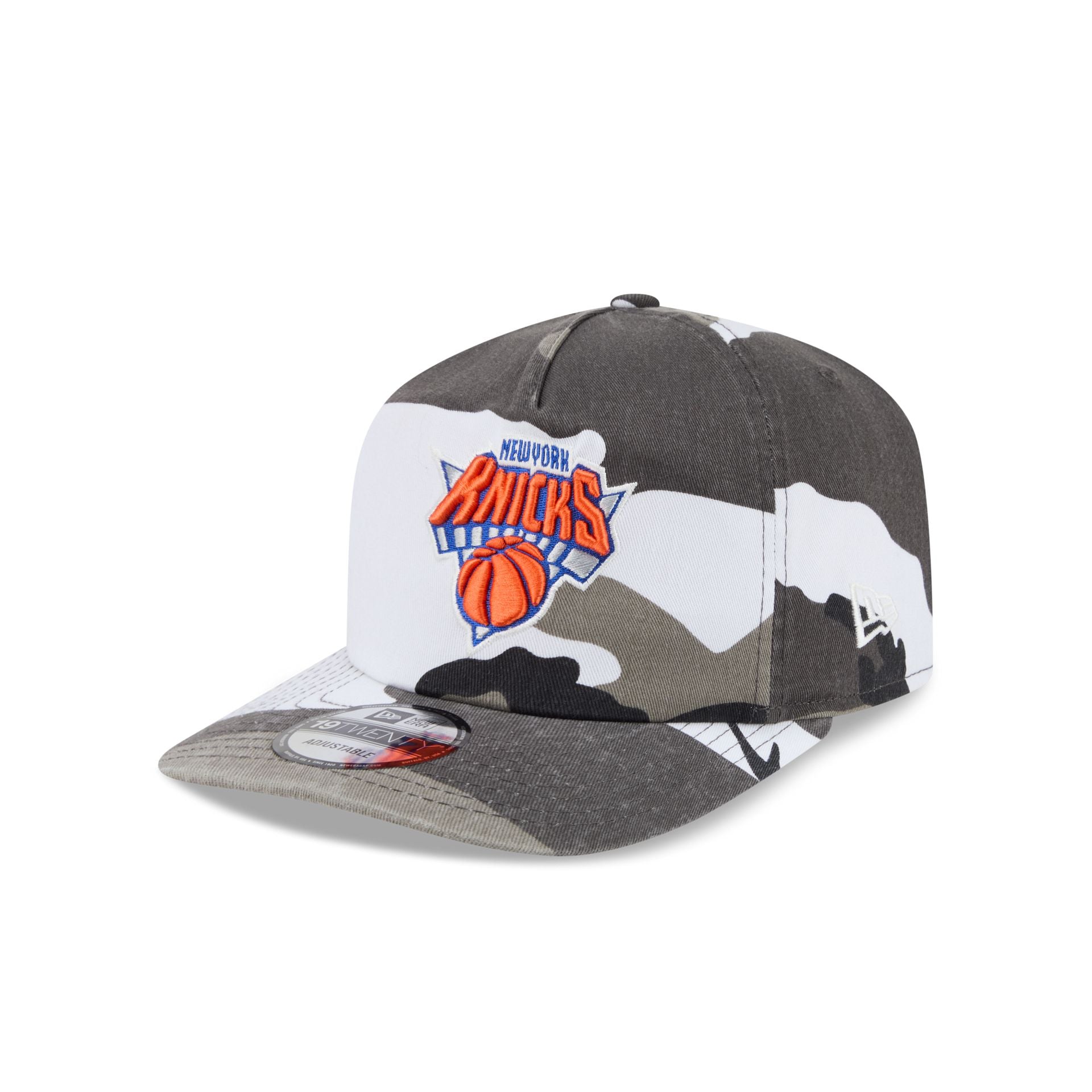 New York Knicks Washed Nylon Camo 19TWENTY Adjustable Hat