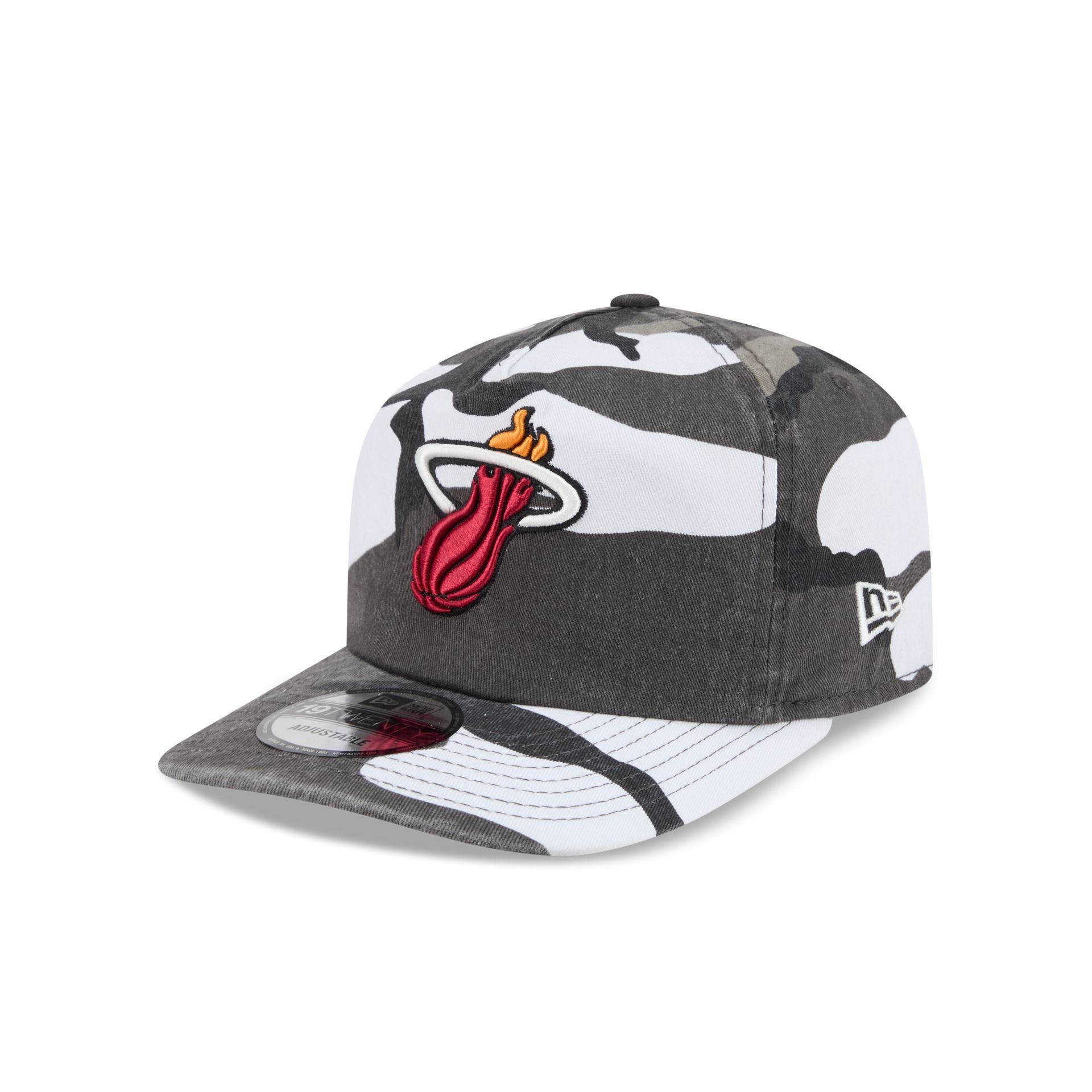 Miami Heat Washed Nylon Camo 19TWENTY Adjustable Hat